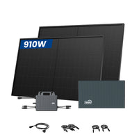 TSUN DCU2000Lite Batteriespeicher für Balkonkraftwerke, mit 2 x 455W Bifaziale Solarmodule