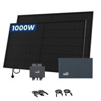 TSUN DCU2000Lite Batteriespeicher für Balkonkraftwerke, mit 2 x 500W Bifaziale Solarmodule