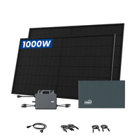 TSUN DCU2000Lite Batteriespeicher für Balkonkraftwerke, mit 2 x 500W Bifaziale Solarmodule