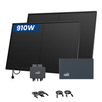 TSUN DCU2000Lite Batteriespeicher für Balkonkraftwerke, mit 2 x 455W Bifaziale Solarmodule