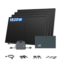 TSUN DCU2000Lite Batteriespeicher für Balkonkraftwerke, mit 4 x 455W Bifaziale Solarmodule