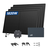 TSUN DCU2000Lite Batteriespeicher für Balkonkraftwerke, mit 4 x 455W Bifaziale Solarmodule